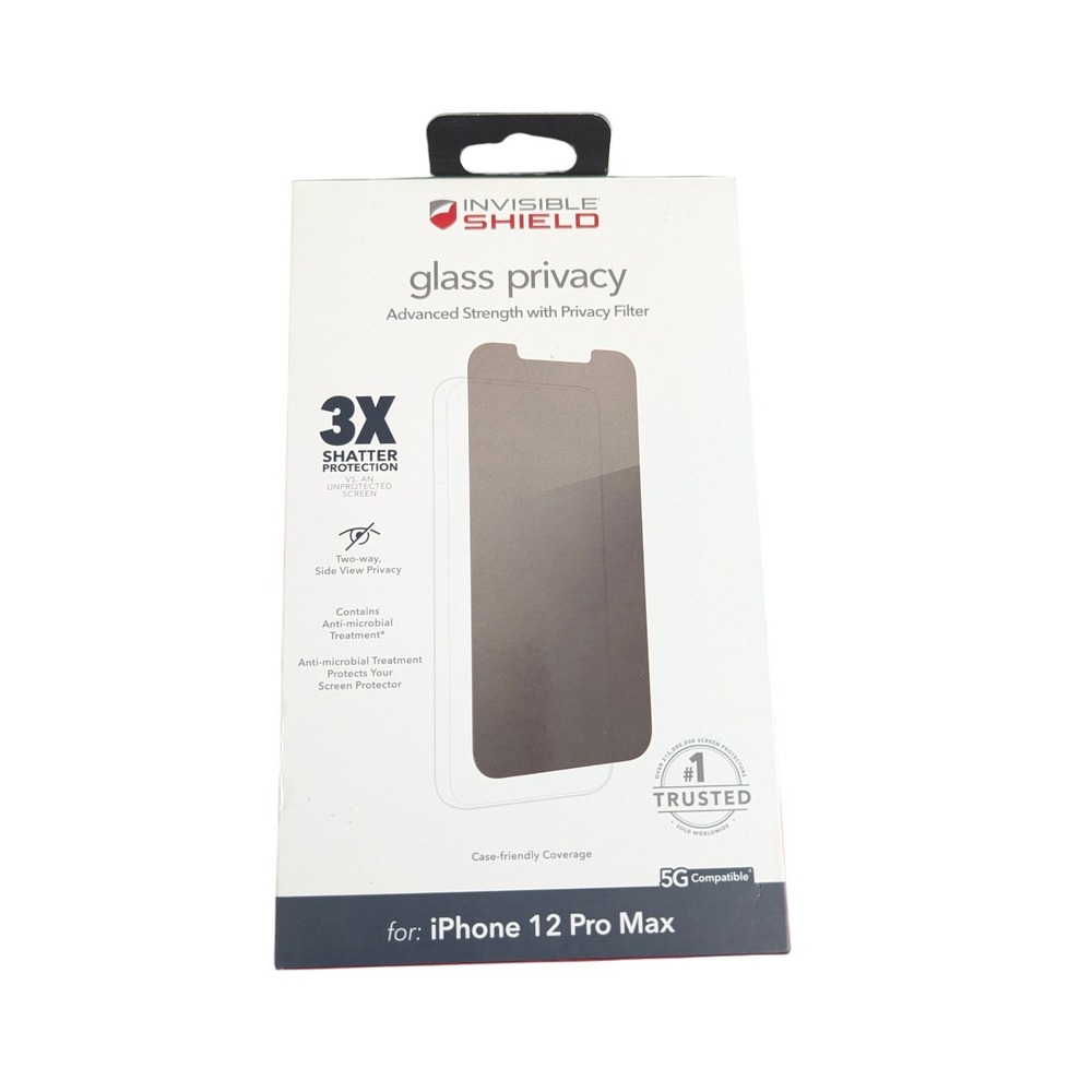 Mm5N ZAGG InvisibleShield Glass Privacy Screen Protector iPhone 12 Pro Max 6.7"